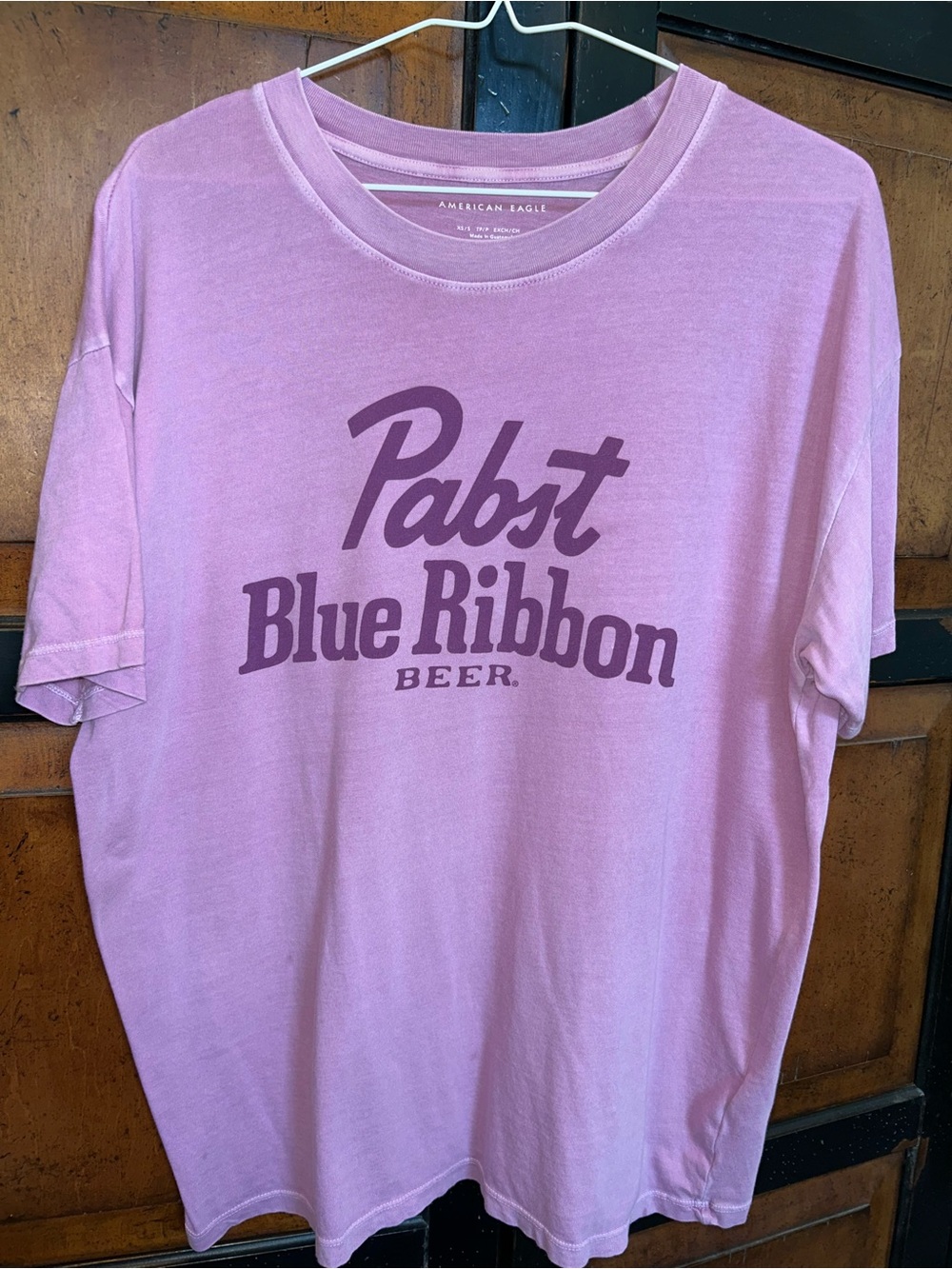 American Eagle Outfitters Pink Pabst Blue Ribbon Graphic Tee